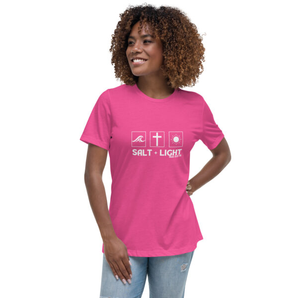 Salt + Light White Logo T-Shirt - Image 4