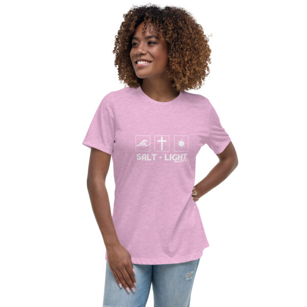 Salt + Light White Logo T-Shirt - Image 6