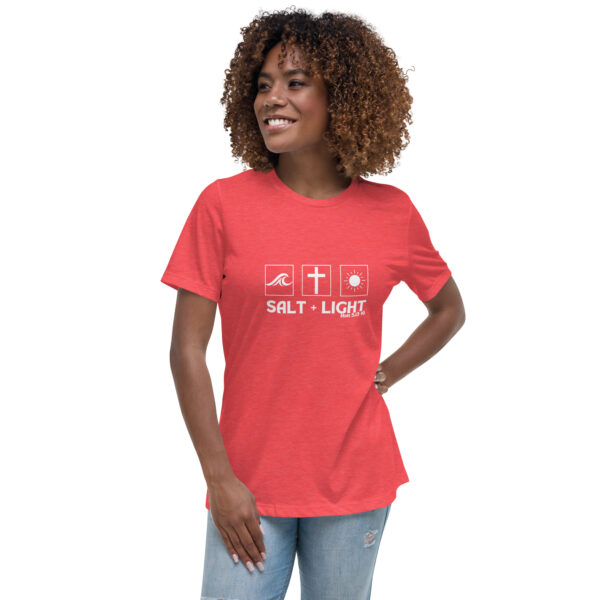 Salt + Light White Logo T-Shirt - Image 3