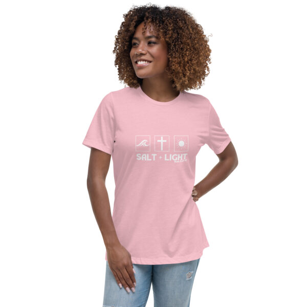 Salt + Light White Logo T-Shirt - Image 7