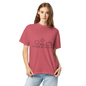 He Is Risen – Luke 24:6 | Crown, Cross &, Empty Tomb Comfort Colors Tee